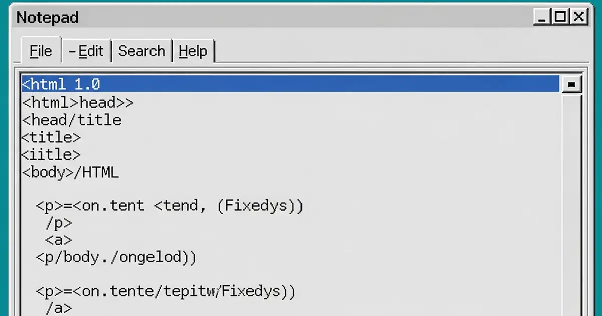 Early web development required hand-coding HTML in plain text editors
