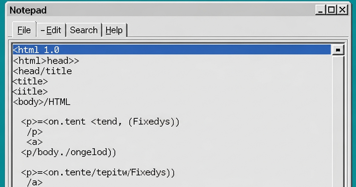 Early web development required hand-coding HTML in plain text editors