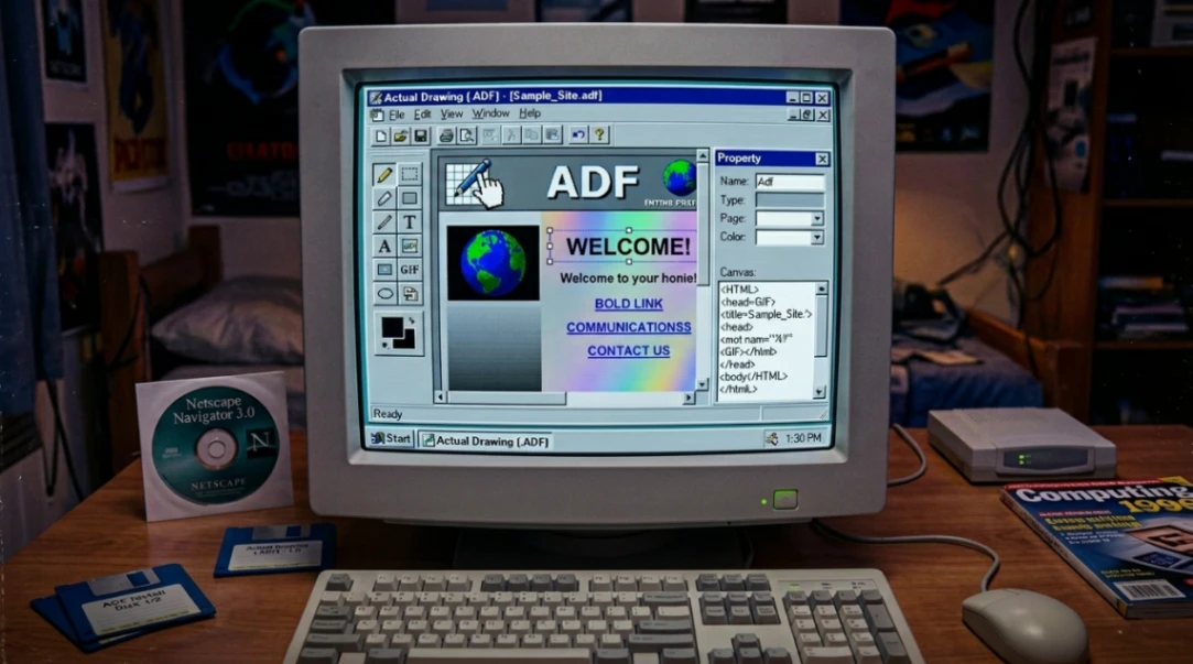 Actual Drawing .ADF: The Forgotten 90s Web Builder 