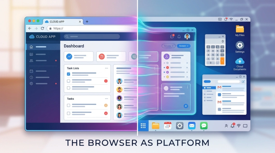 web app running inside browser as operating system
