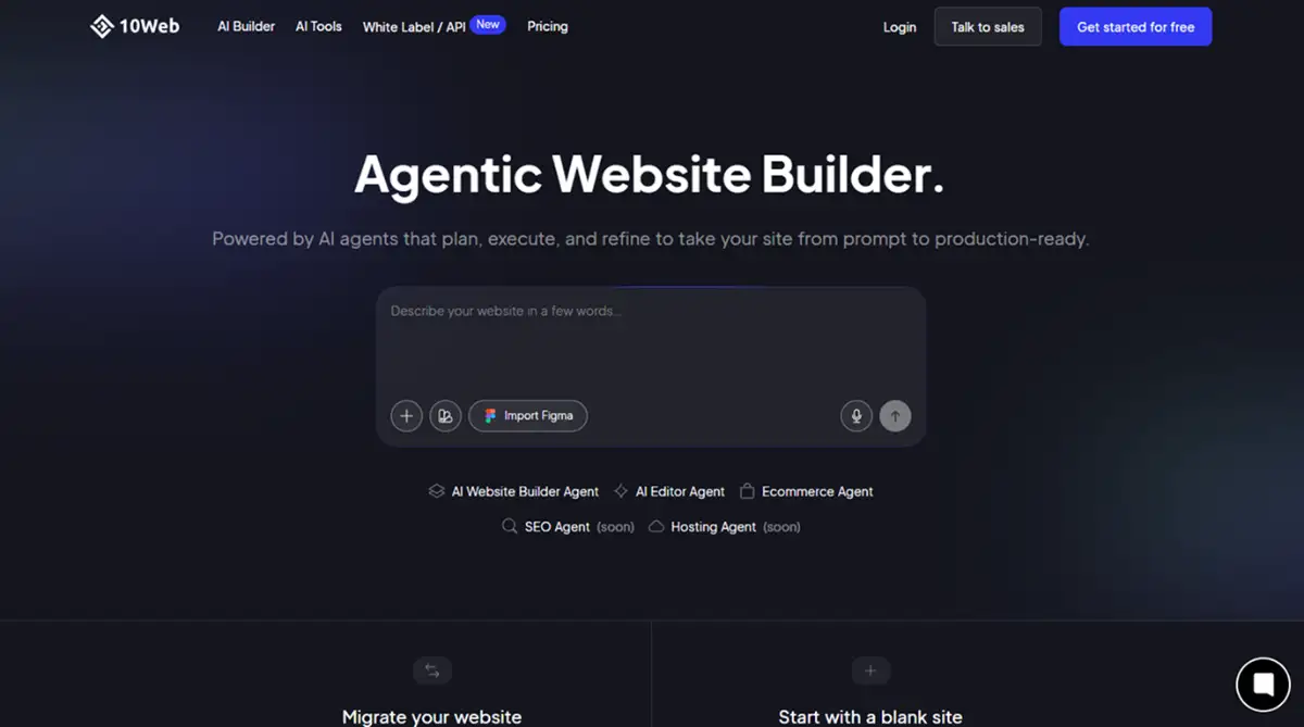 10Web no code website builder 2026