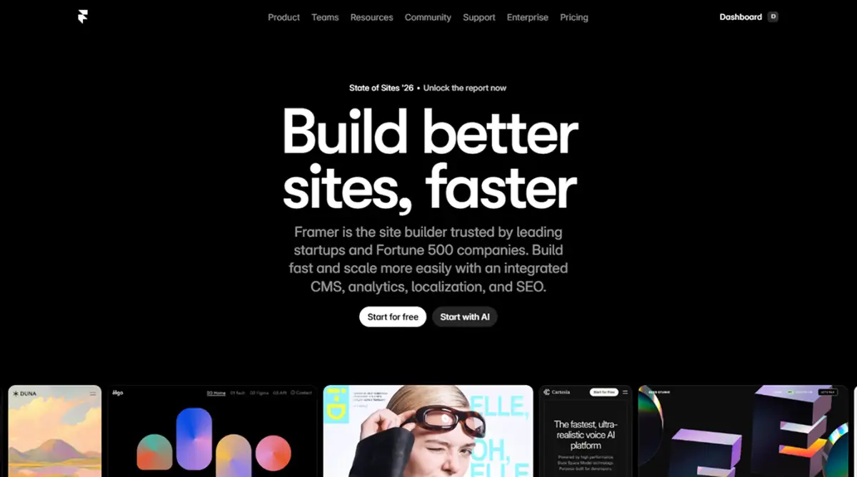 Framer website builder 2026