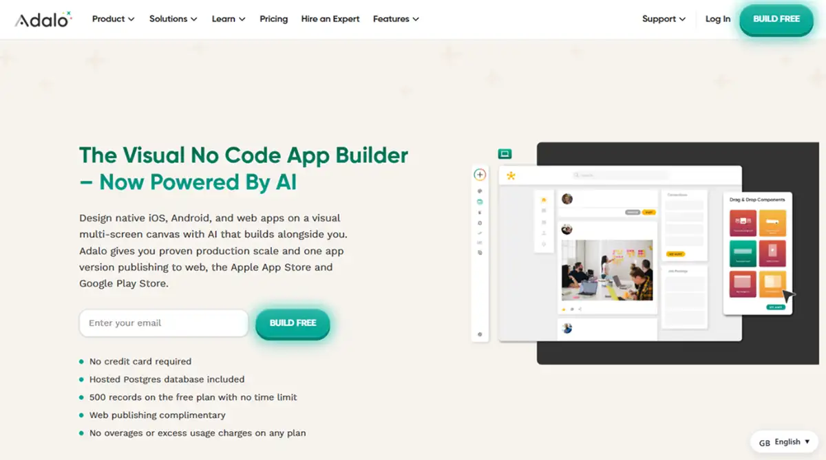 Adalo no code builder 2026