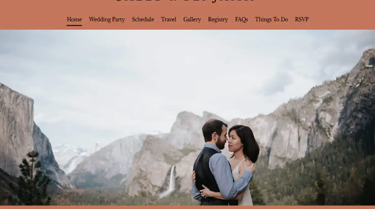 Zola nature wedding website template