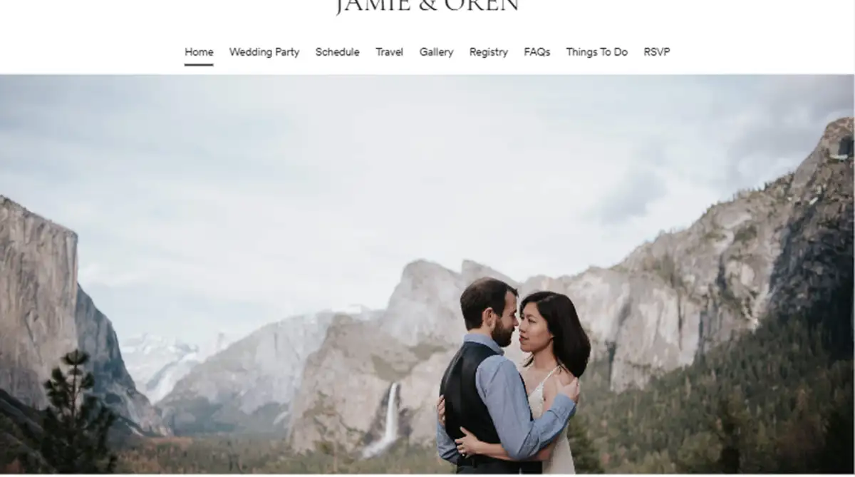Zola destination wedding website template