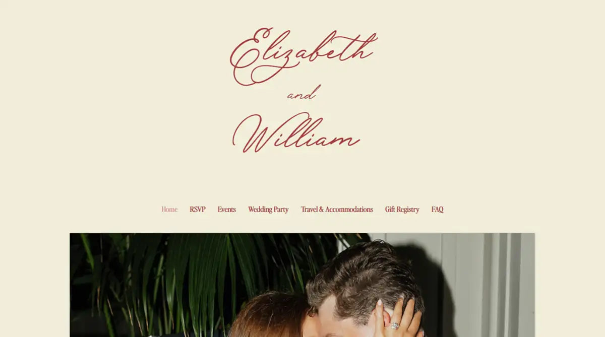 Minted upscale rose mauve wedding website template
