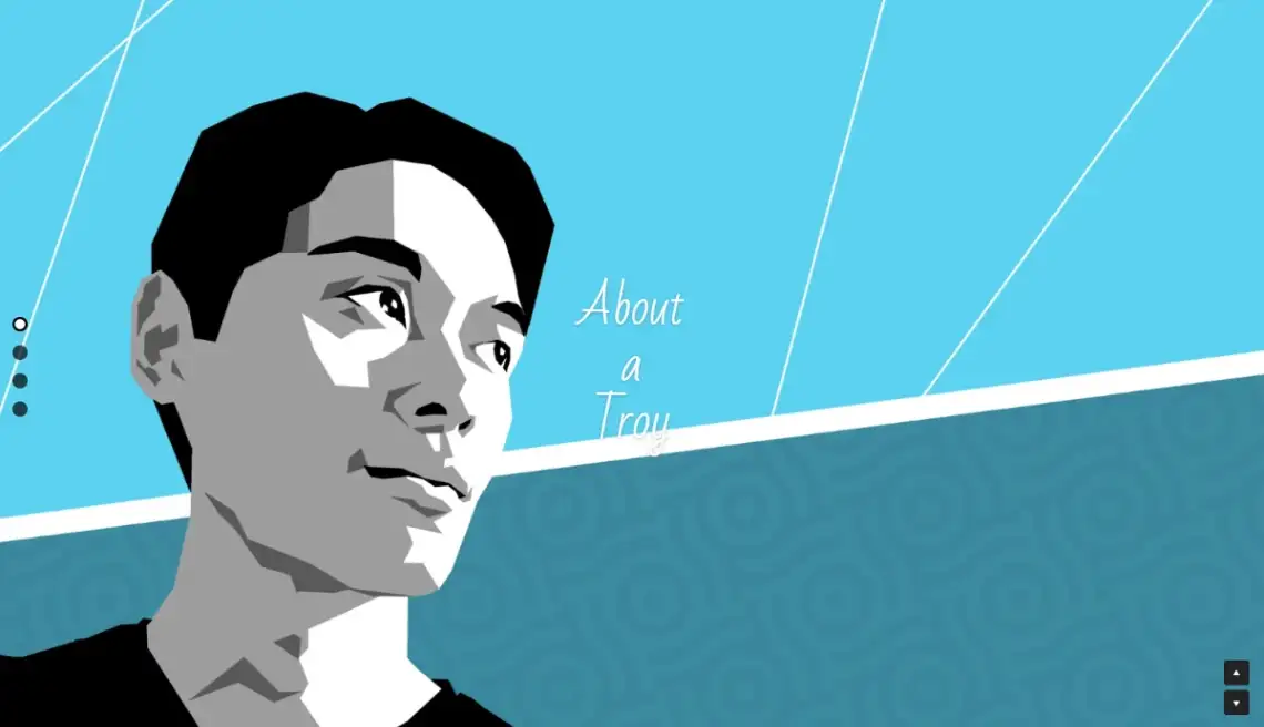 Strikingly Creator Portfolio template screenshot with illustrated portraits and sketchbook section