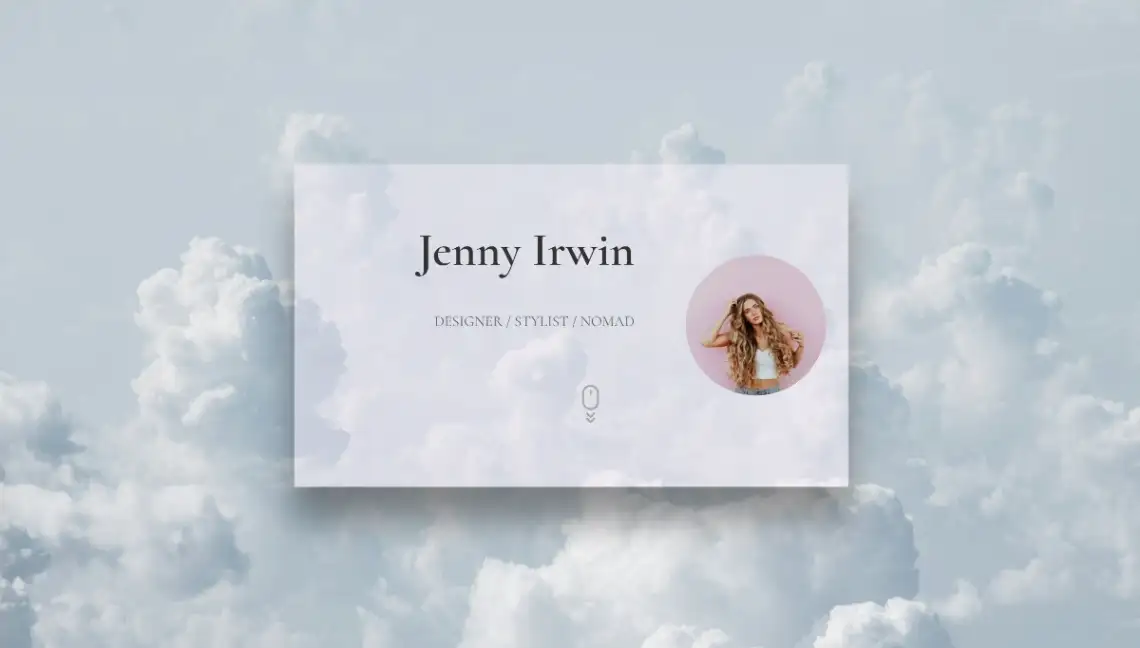 Page XL Nomad Portfolio template screenshot with profile photo