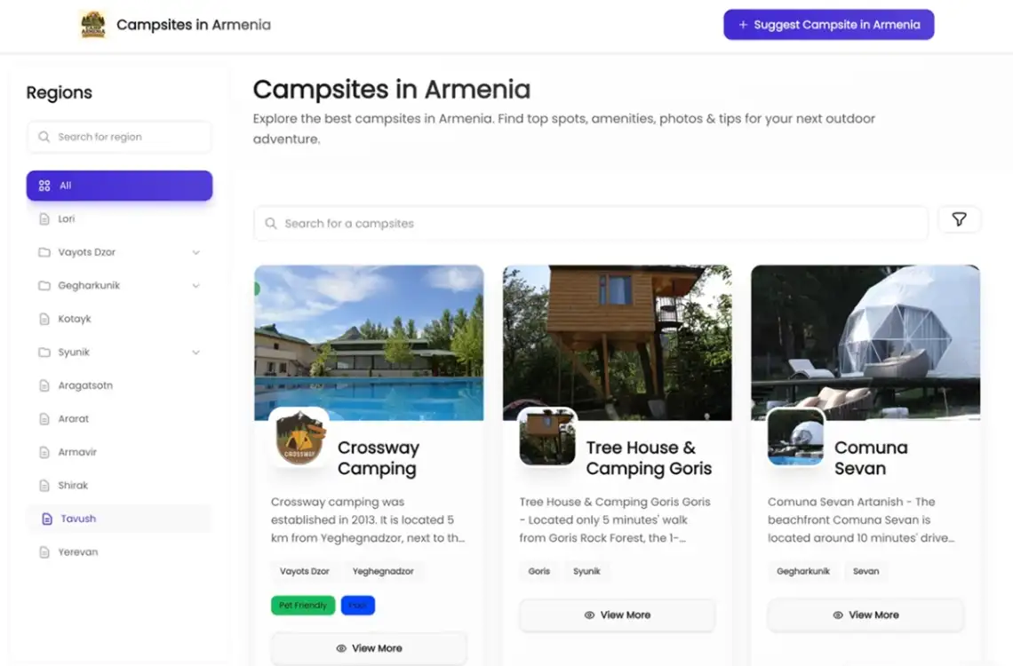 Directify directory listing template homepage with modern typography