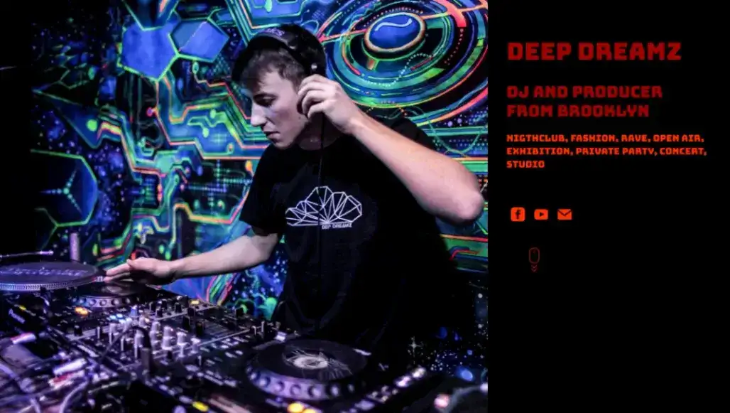 Professional DJ no code website template