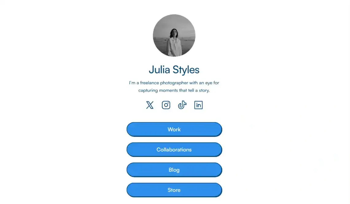 Freelancer Creator no code website template