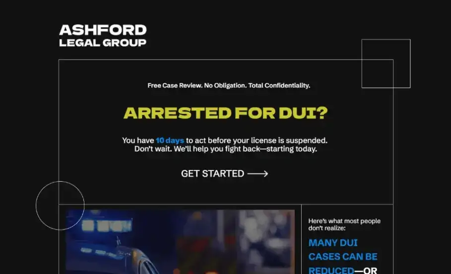 Legal Lead Gen home page screenshot