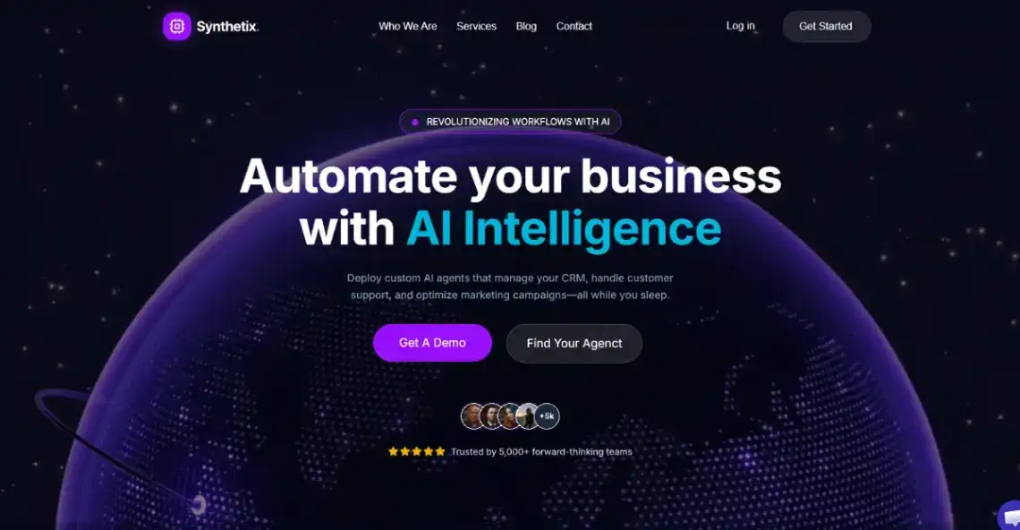 AI Automation Agency home page screenshot
