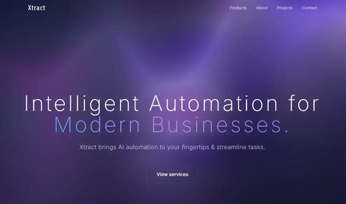 Technology Product home page screenshot