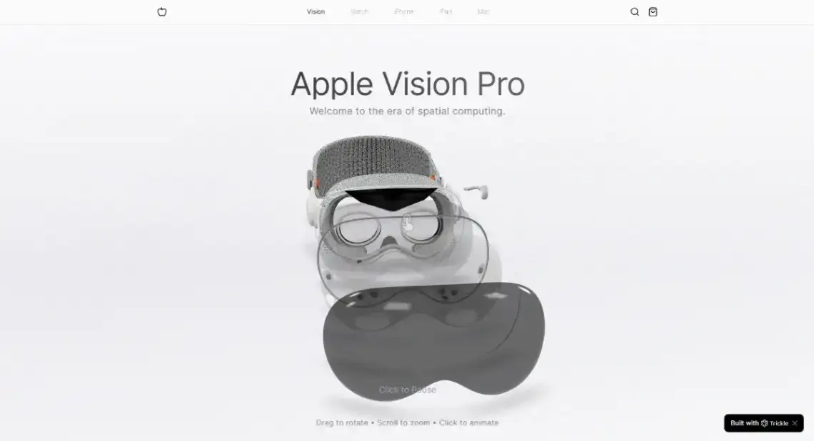 Product Launch Showcase home page screenshot