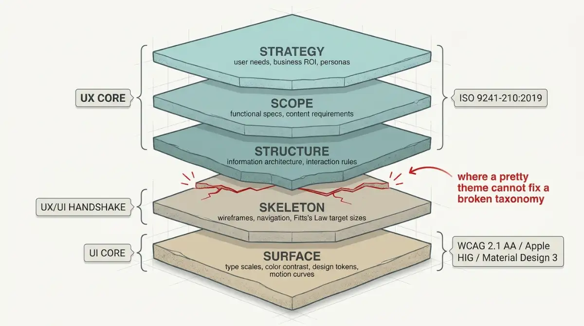 Garrett five planes from strategy down to visual surface