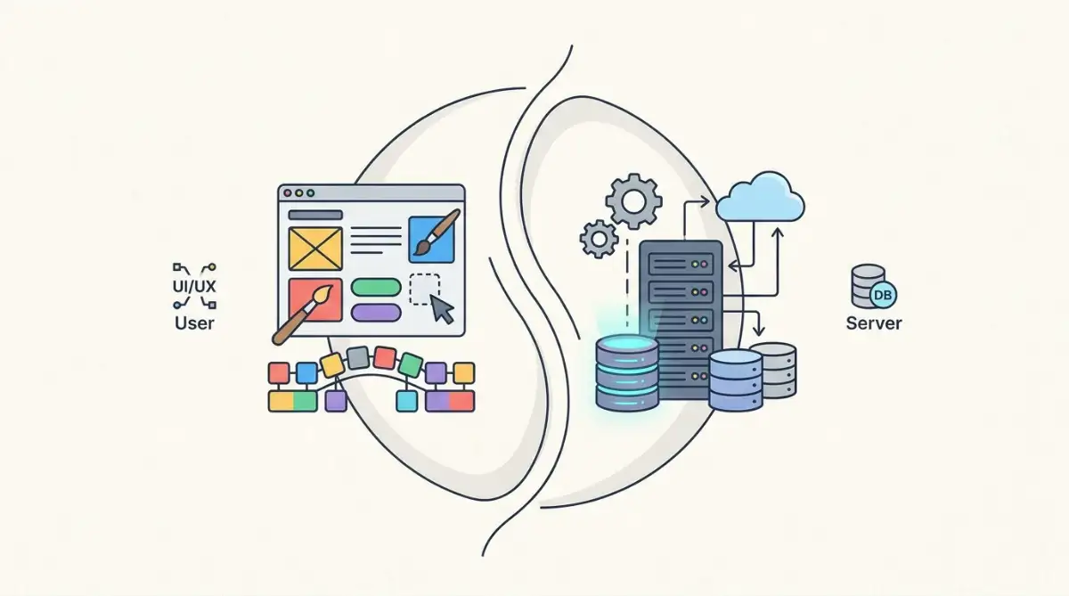 No Code Frontend vs Backend: Two Halves of an App