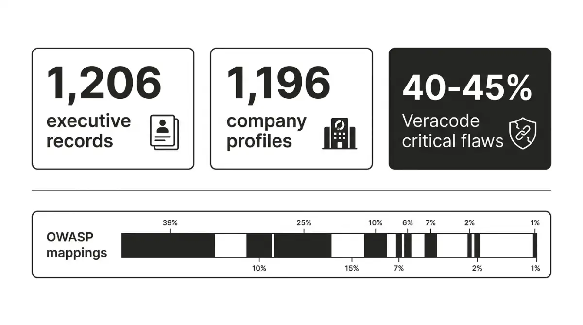 Replit Incident 1152 record counts beside Veracode 45 percent