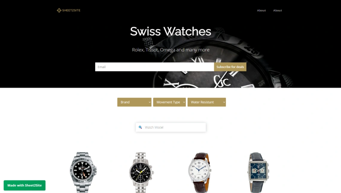 Watch Directory website template