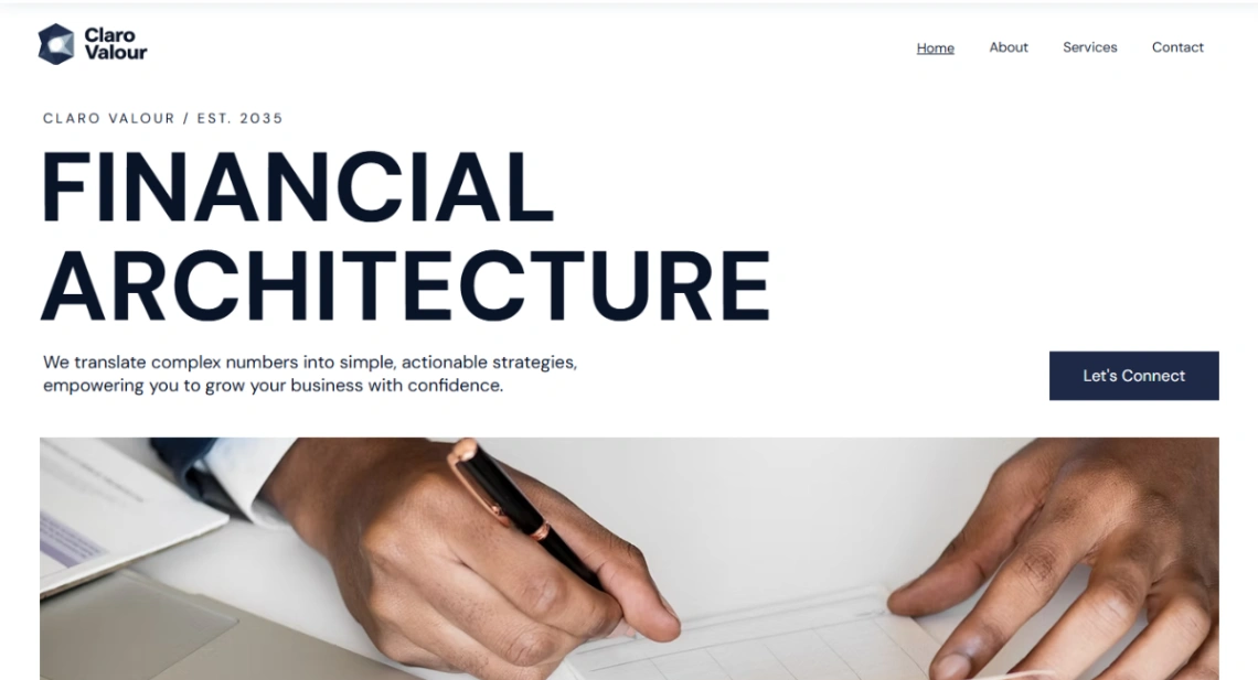 Financial Advisors website template