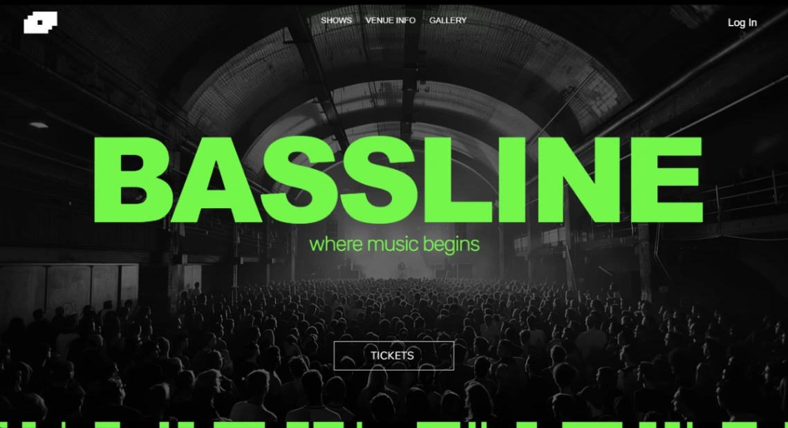 Music Venue Events website template