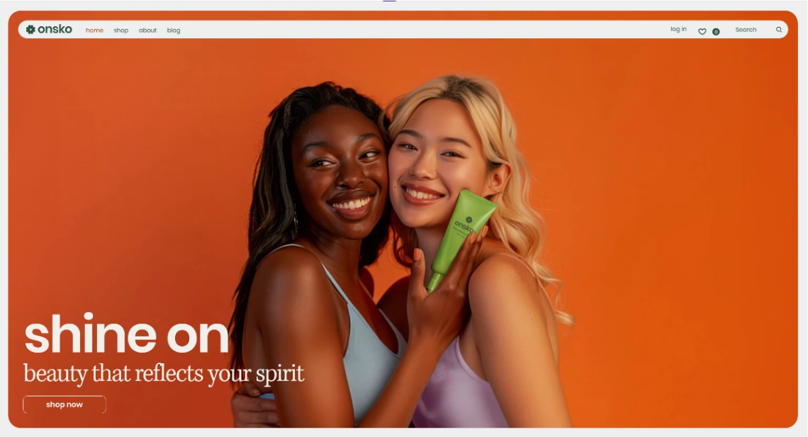 Beauty Store website template