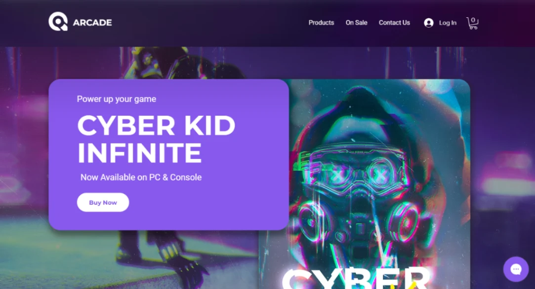 Cyber Gaming Store website template