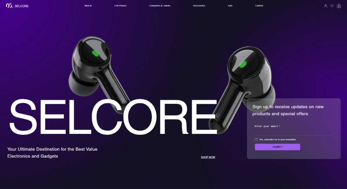 Electronics Store website template