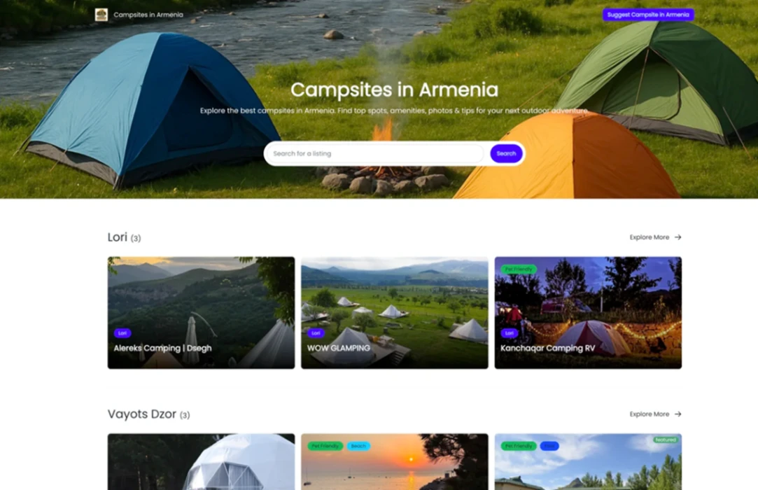 Modern Directory website template
