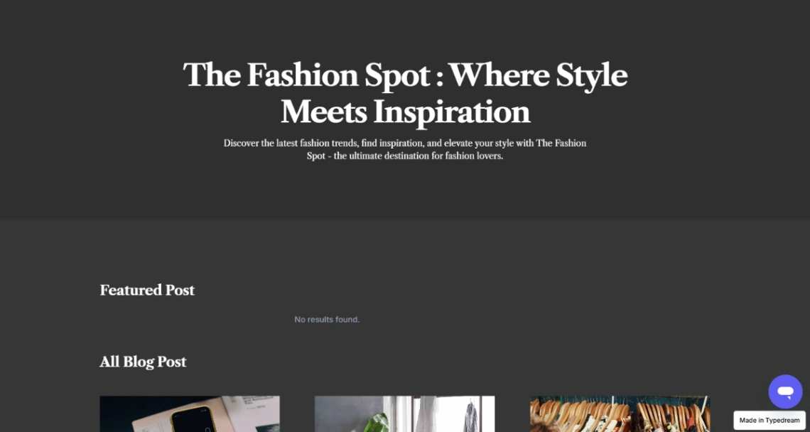 Fashion Blog website template