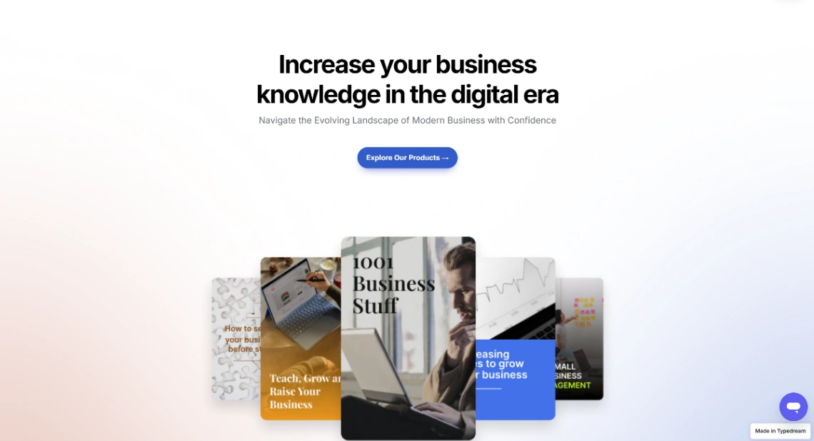 Business Ebook website template