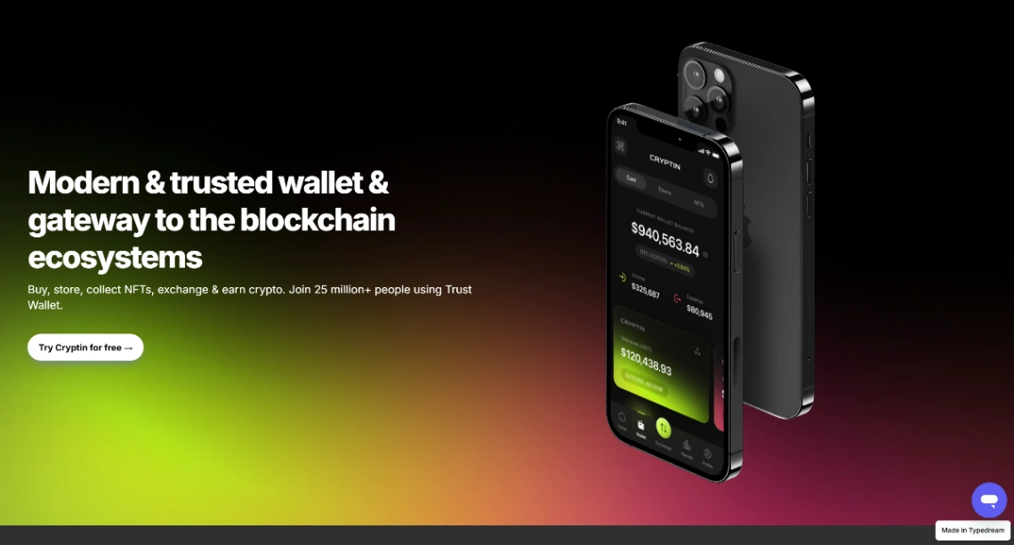Crypto Landing Page website template