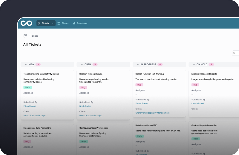 Customer Success Management web application template