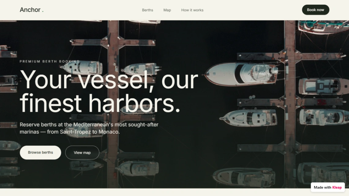 Marina Booking Site website template