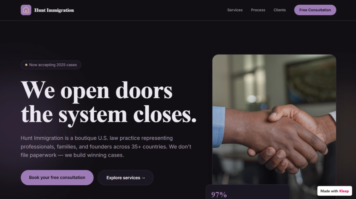 Immigration Law Firm website template