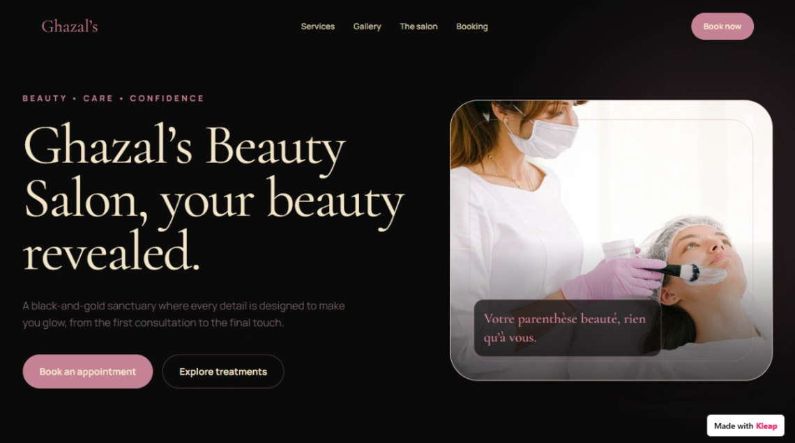 Beauty Salon website template