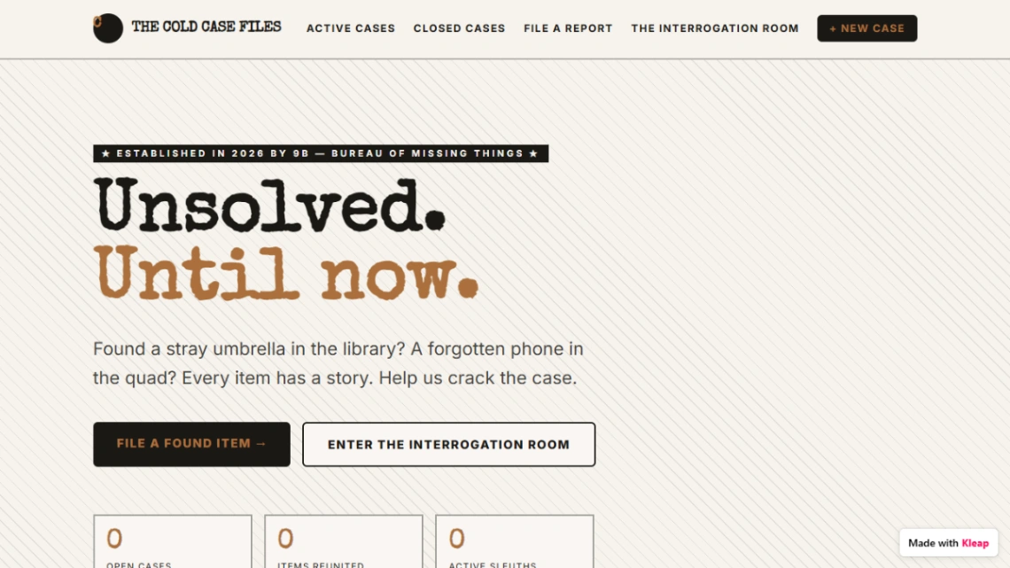 Lost & Found Board website template