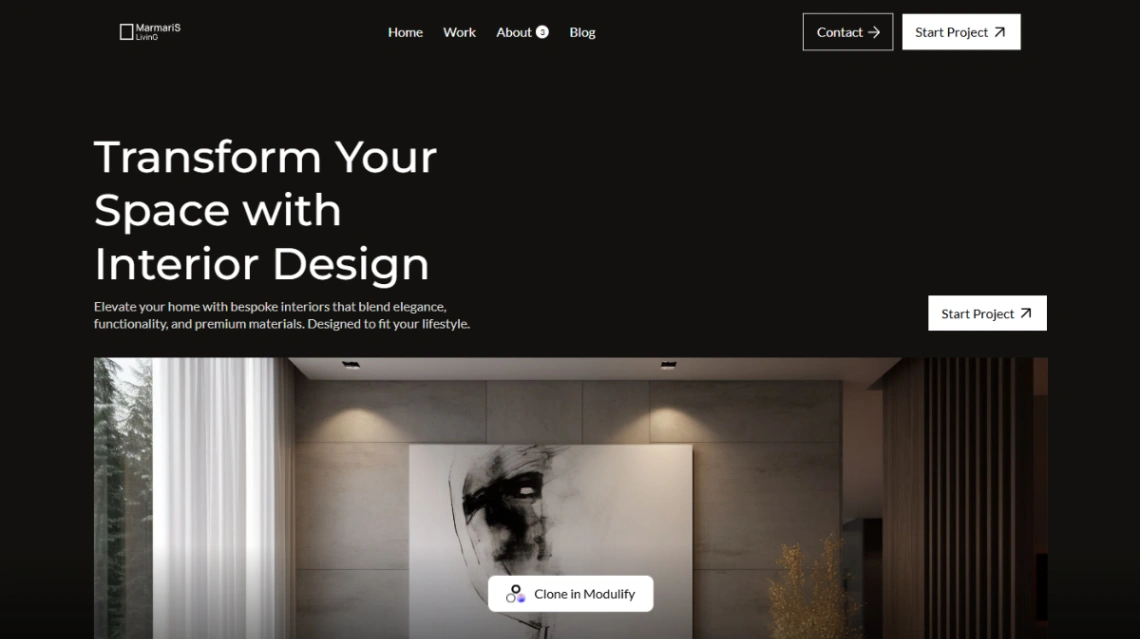 Interior Design Studio website template