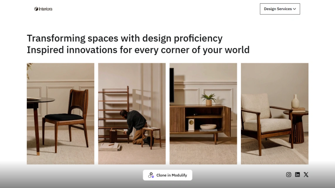 Interior Design Studio website template