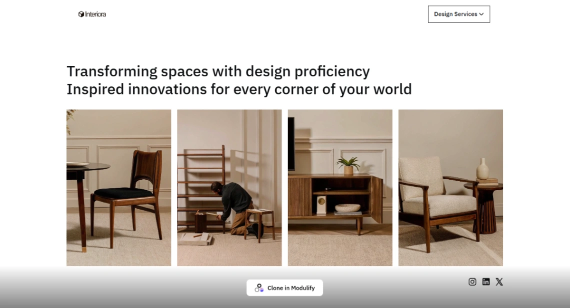 Interior Design Studio website template