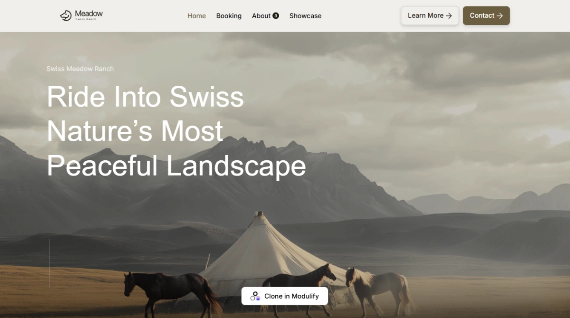 Horse Ranch Booking website template
