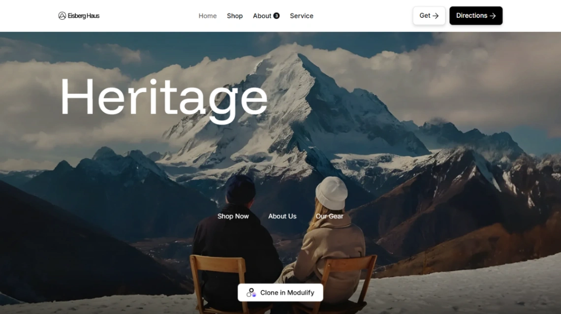 Winter Sports Shop website template