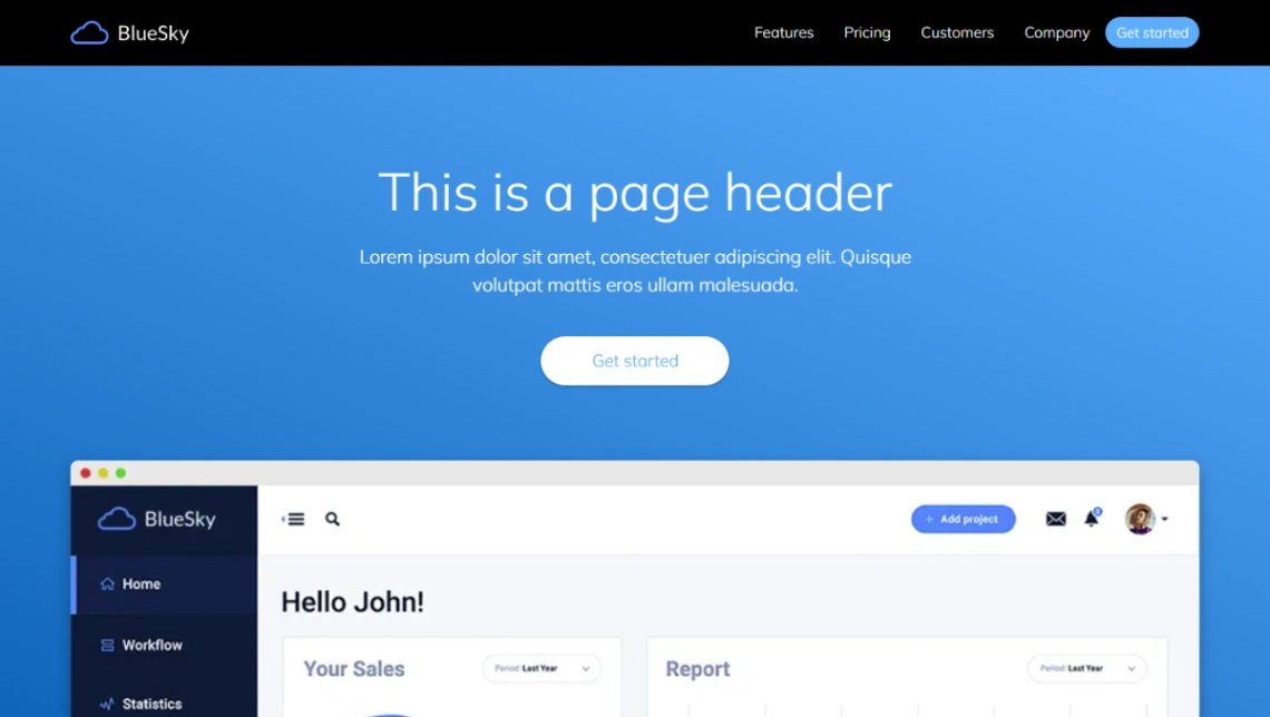 Landing Page templates