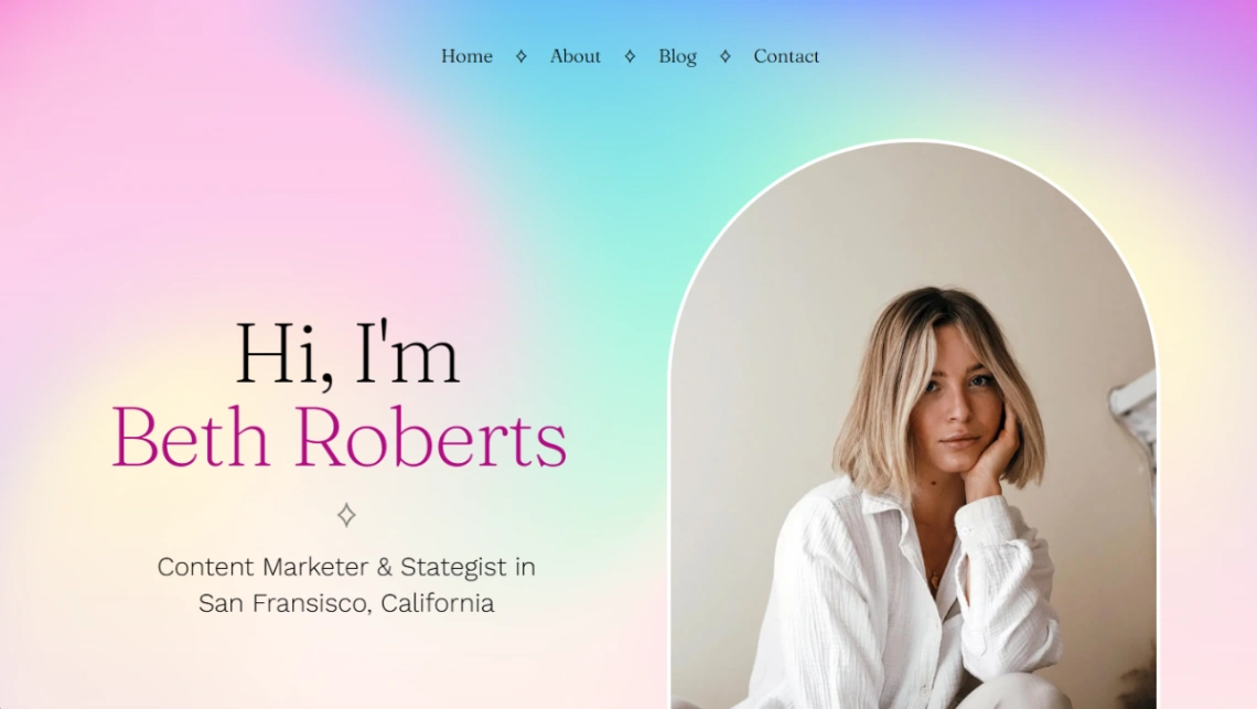 Personal Creative Portfolio website template