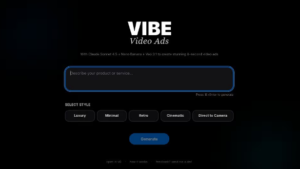 AI Ad Creator App web application template