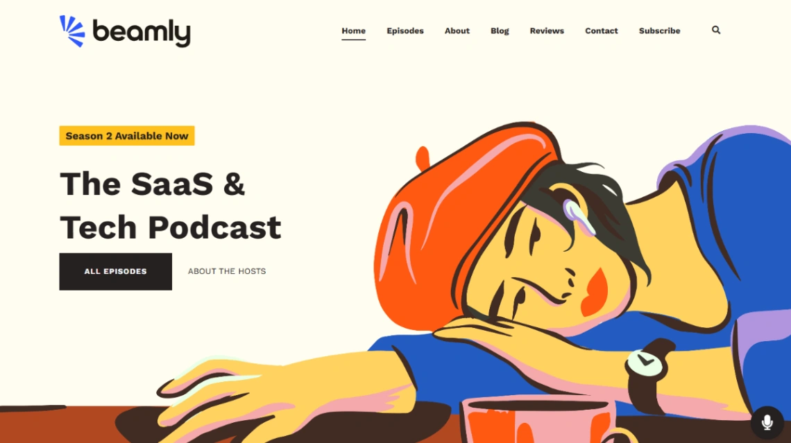SaaS & Tech Podcast website template