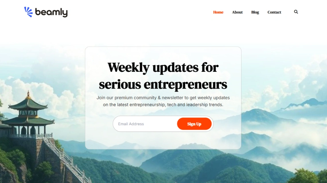 Newsletter & Content website template