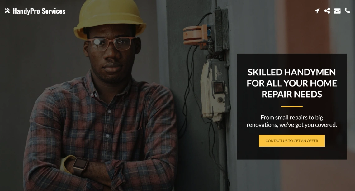 Contractors website website template