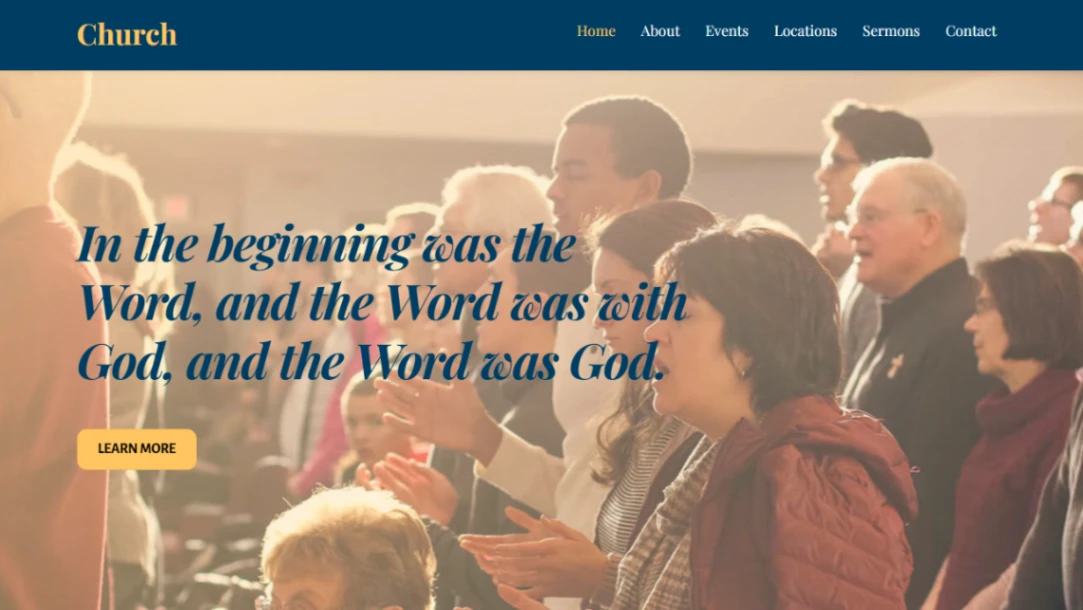 Faith Community Church website template