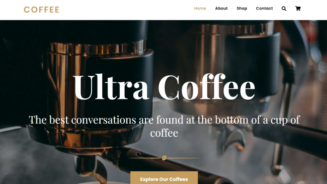 Artisan Coffee Shop website template